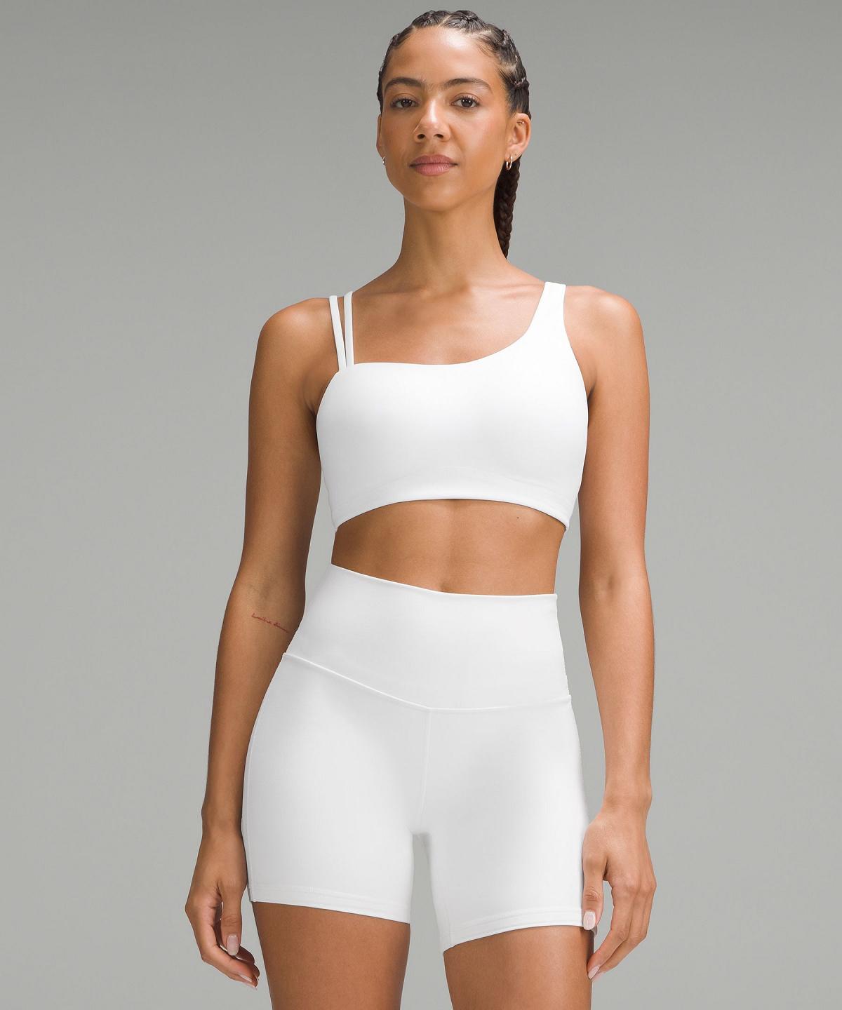 Soutien Gorge Sport Lululemon Soft Foam Cup Asymmetrical Femme Blanche | FR_LuLu46143