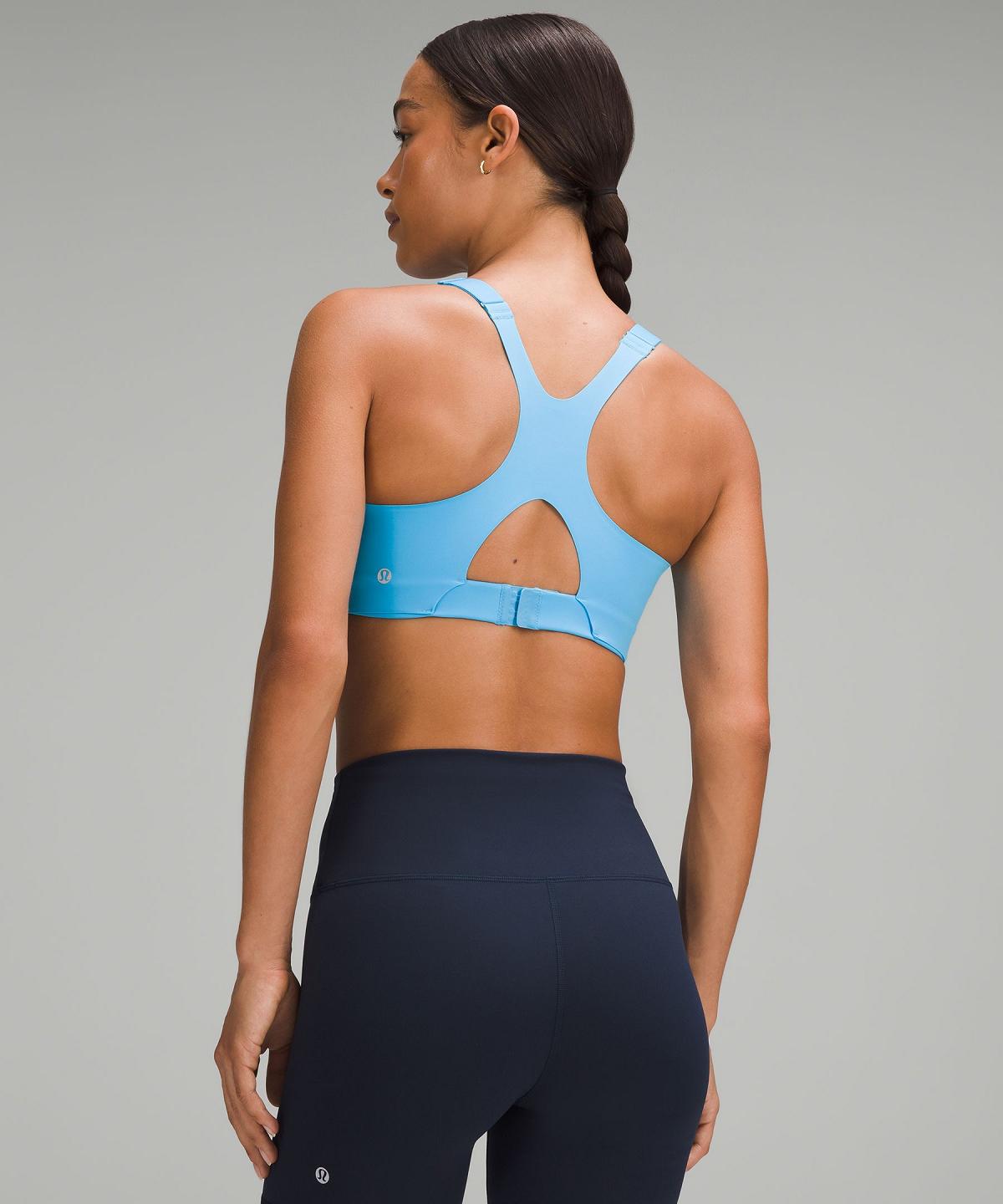 Soutien Gorge Sport Lululemon Ultralu Square-Neck Workout Femme Bleu Noir | FR_LuLu31345