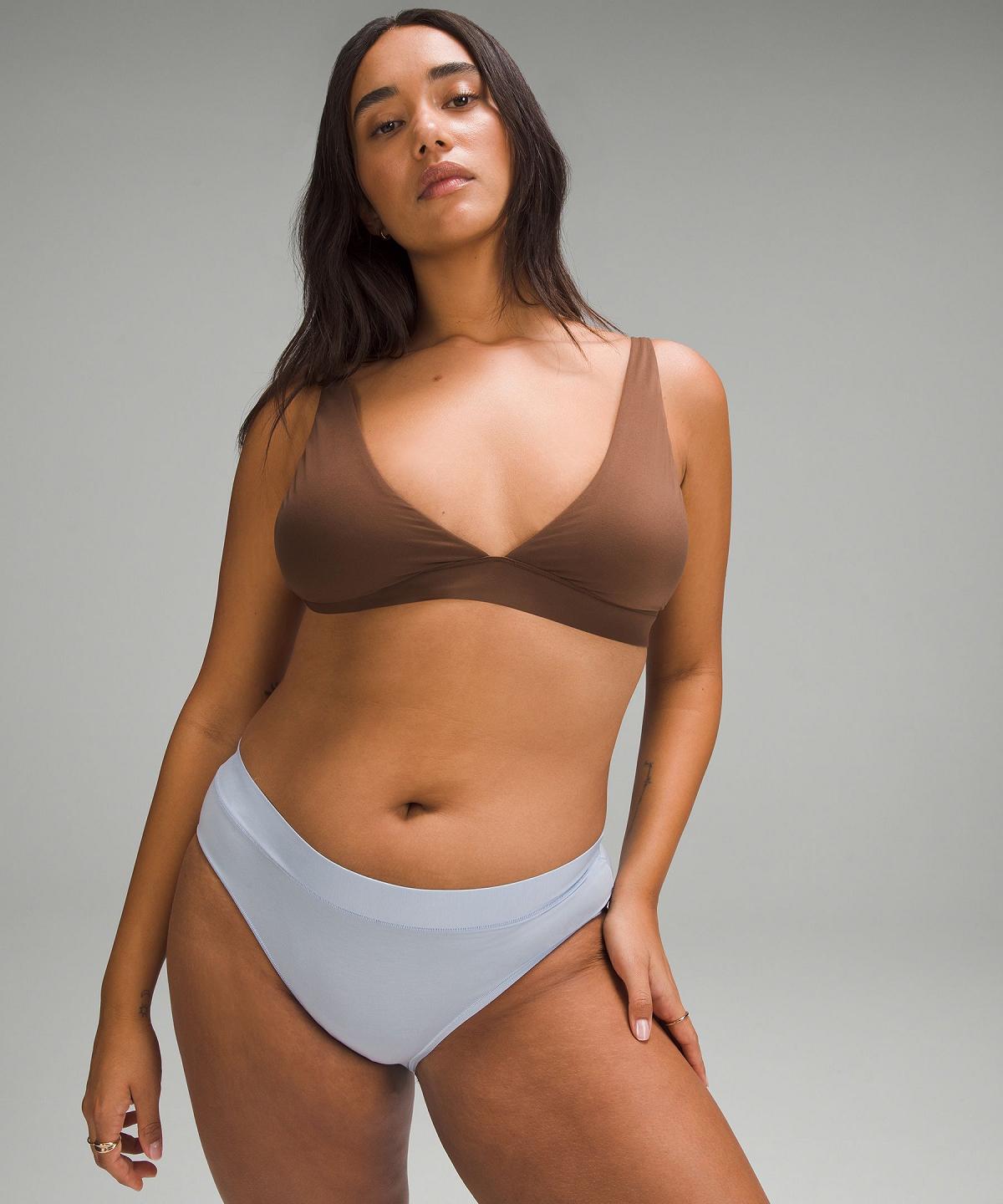 Soutien Gorge Sport Lululemon Wundermost Ultra-Soft Nulu Trianglelette A–D Cups Femme Marron | FR_LuLu98505