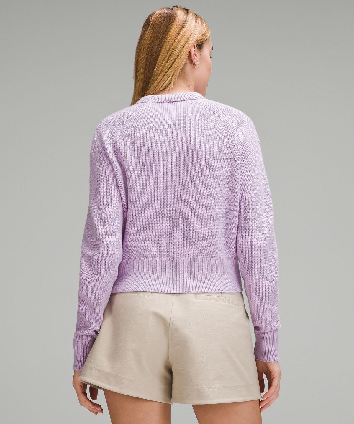 Sweats À Capuche Et Sweatshirts Lululemon Collared Merino Wool-Blend Sweater Femme Violette | FR_LuLu34048