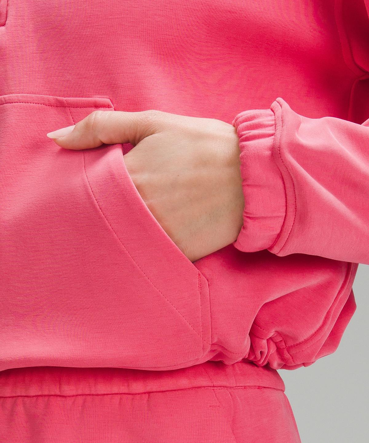 Sweats À Capuche Et Sweatshirts Lululemon Brushed Softstreme Half Zip Femme Rose | FR_LuLu32158