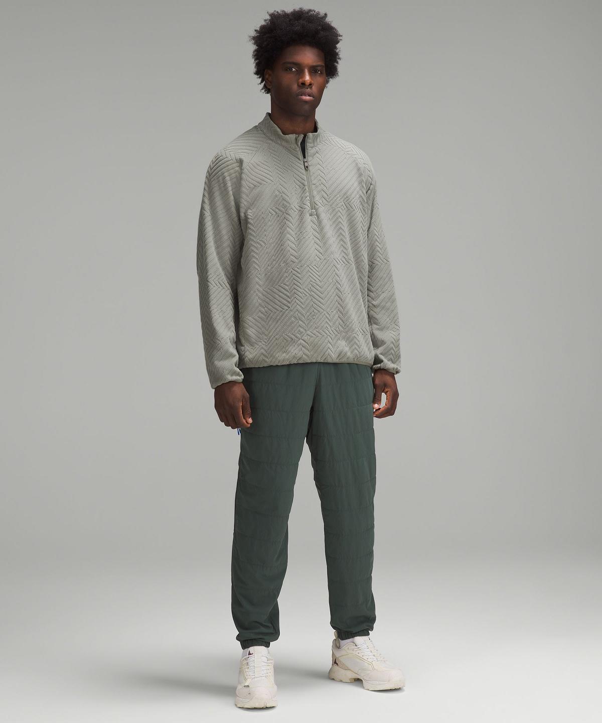 Sweats À Capuche Et Sweatshirts Lululemon Textured Fleece Hiking Half Zip Homme Grise Foncé | FR_LuLu11290