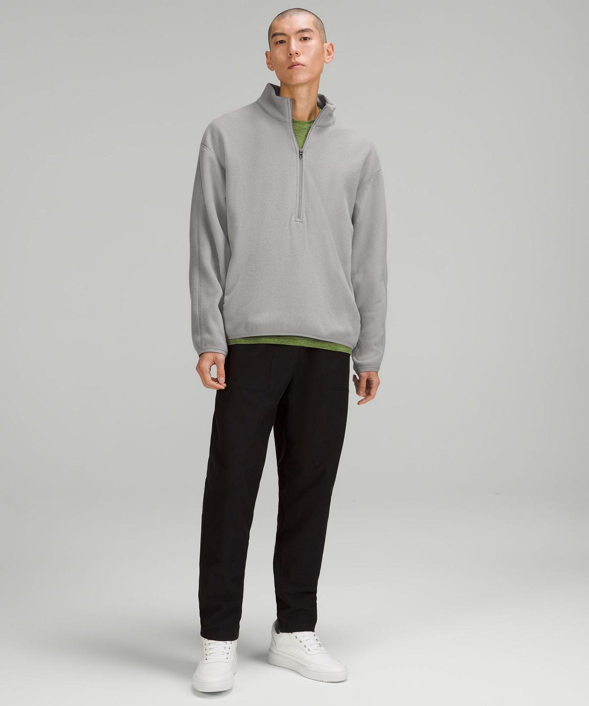 Sweats À Capuche Et Sweatshirts Lululemon Oversized Fleece Half Zip Homme Grise | FR_LuLu19564