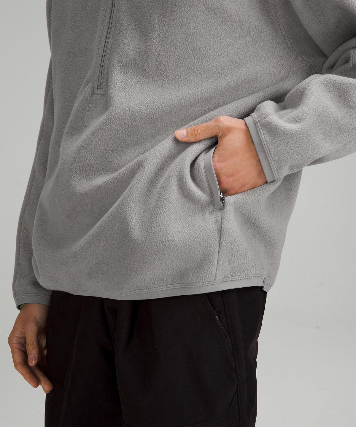 Sweats À Capuche Et Sweatshirts Lululemon Oversized Fleece Half Zip Homme Grise | FR_LuLu19564