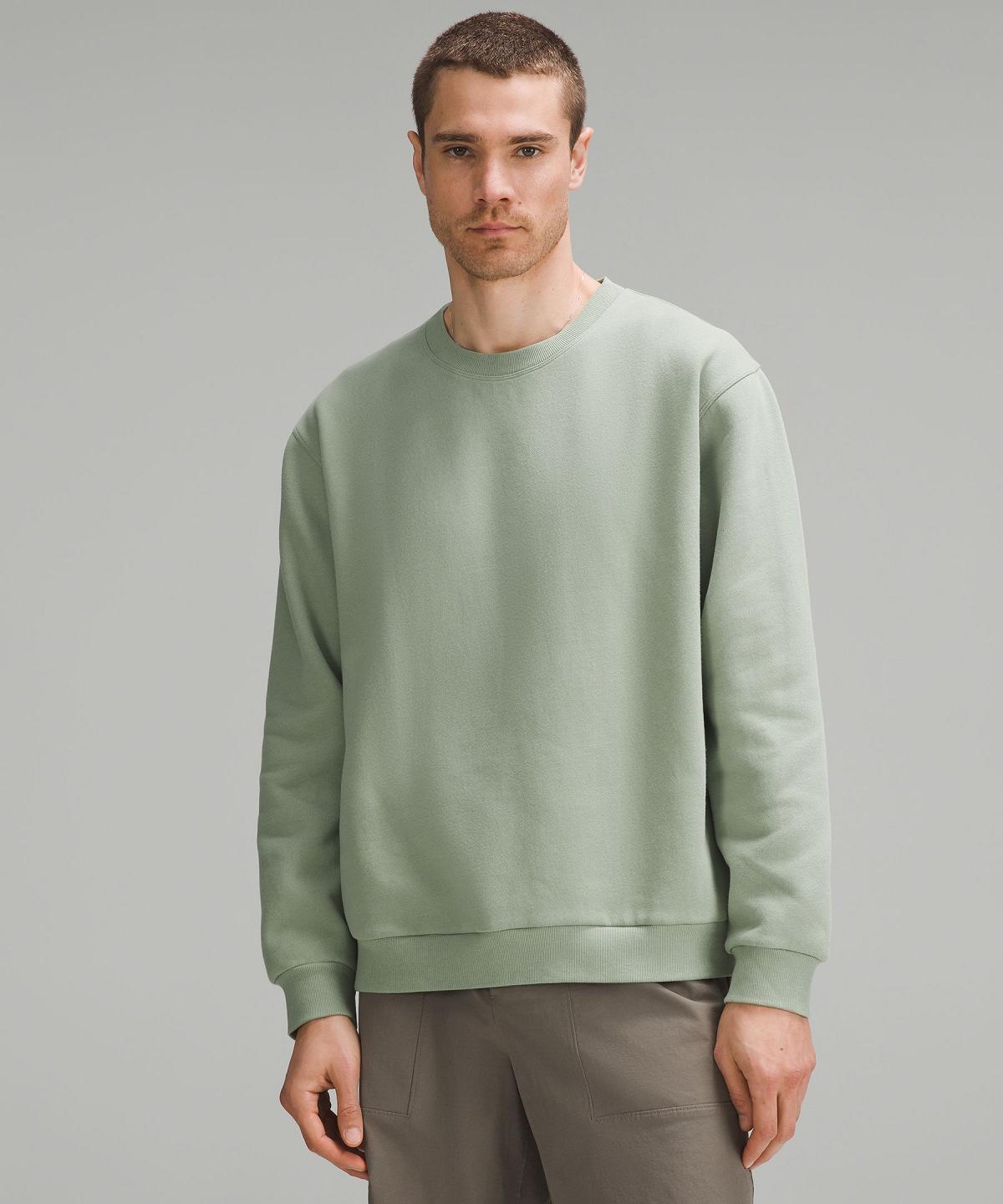 Sweats À Capuche Et Sweatshirts Lululemon Steady State Crew Homme Vert | FR_LuLu44134