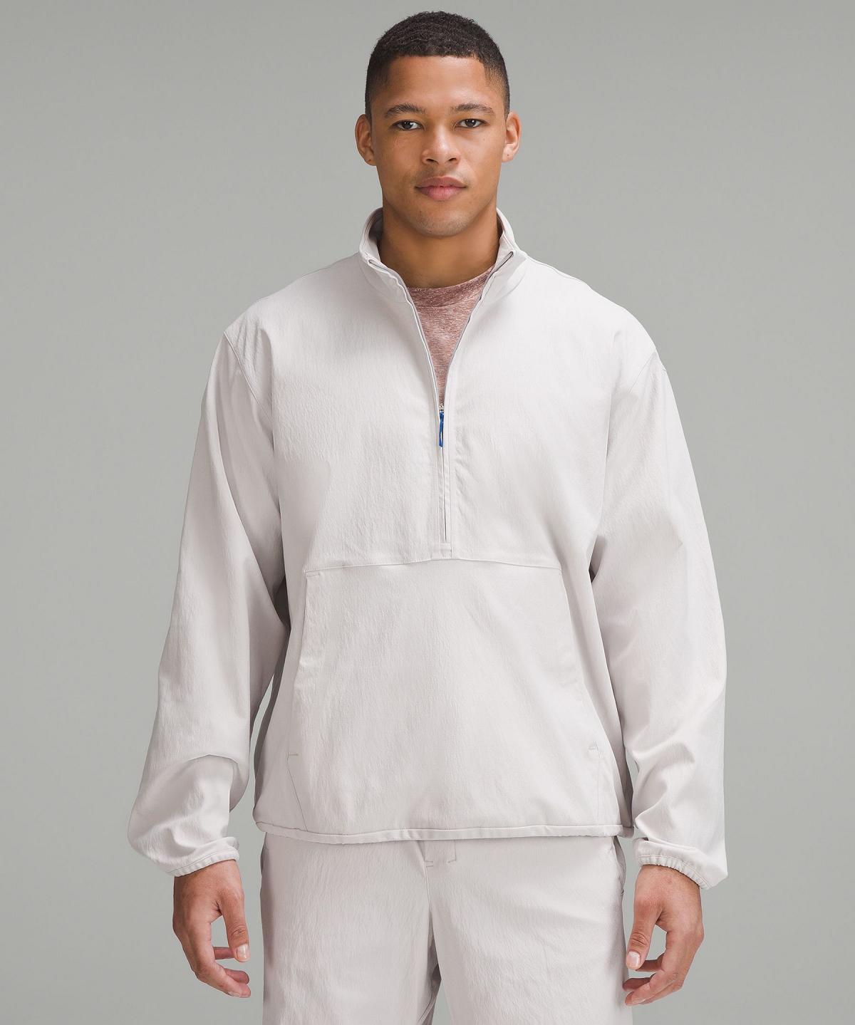 Sweats À Capuche Et Sweatshirts Lululemon Stretch Woven Half-Zip Homme Blanche | FR_LuLu86099