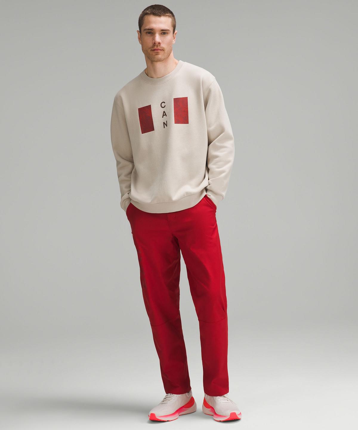 Sweats À Capuche Et Sweatshirts Lululemon Team Canada Steady State Crew Homme Marron | FR_LuLu21720