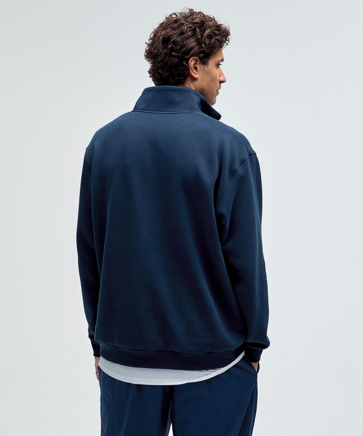 Sweats À Capuche Et Sweatshirts Lululemon Steady State Half Zip Homme Bleu Marine | FR_LuLu26843