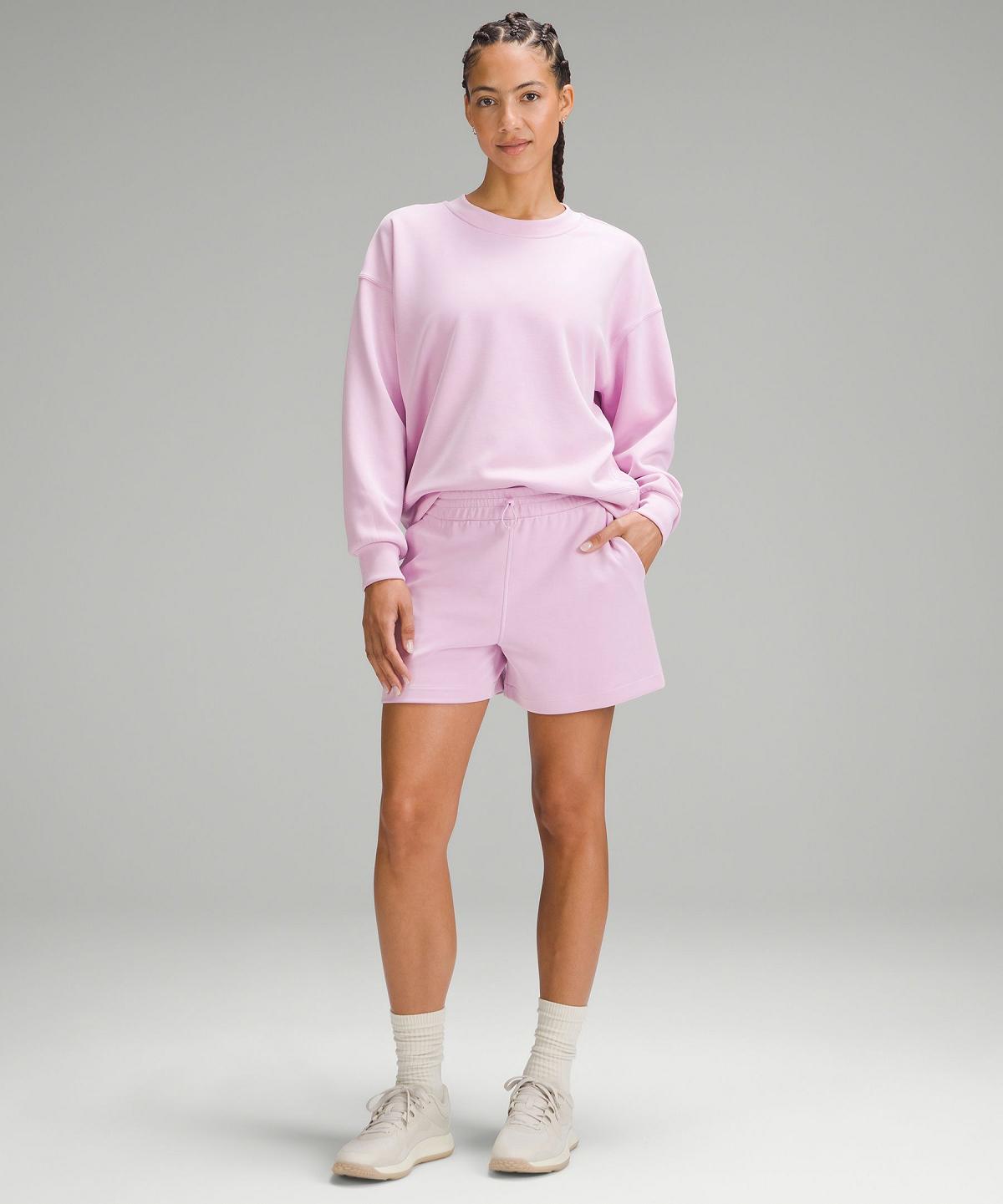 Sweats À Capuche Et Sweatshirts Lululemon Softstreme Perfectly Oversized Crewneck Pullover Femme Rose | FR_LuLu23629