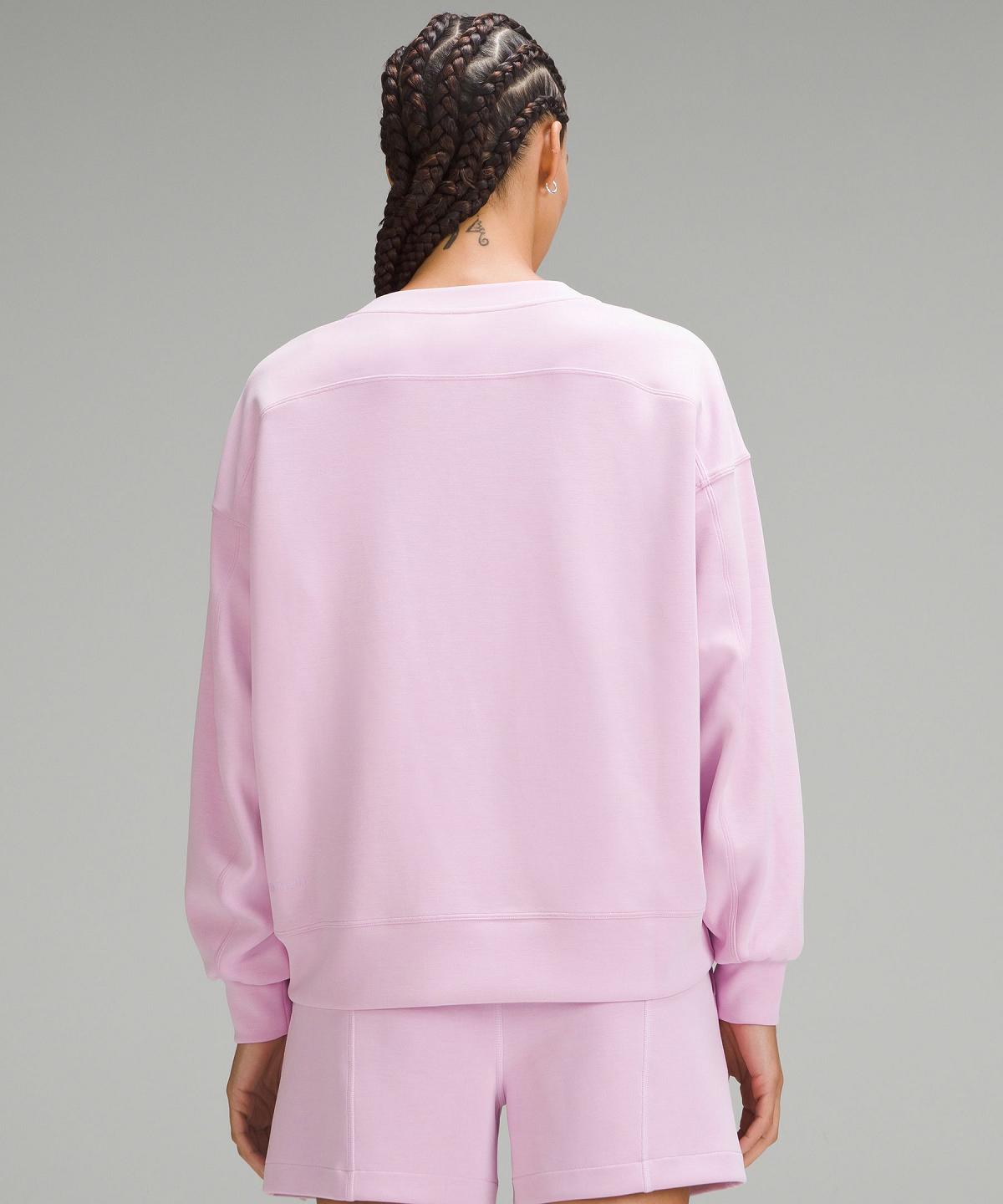 Sweats À Capuche Et Sweatshirts Lululemon Softstreme Perfectly Oversized Crewneck Pullover Femme Rose | FR_LuLu23629