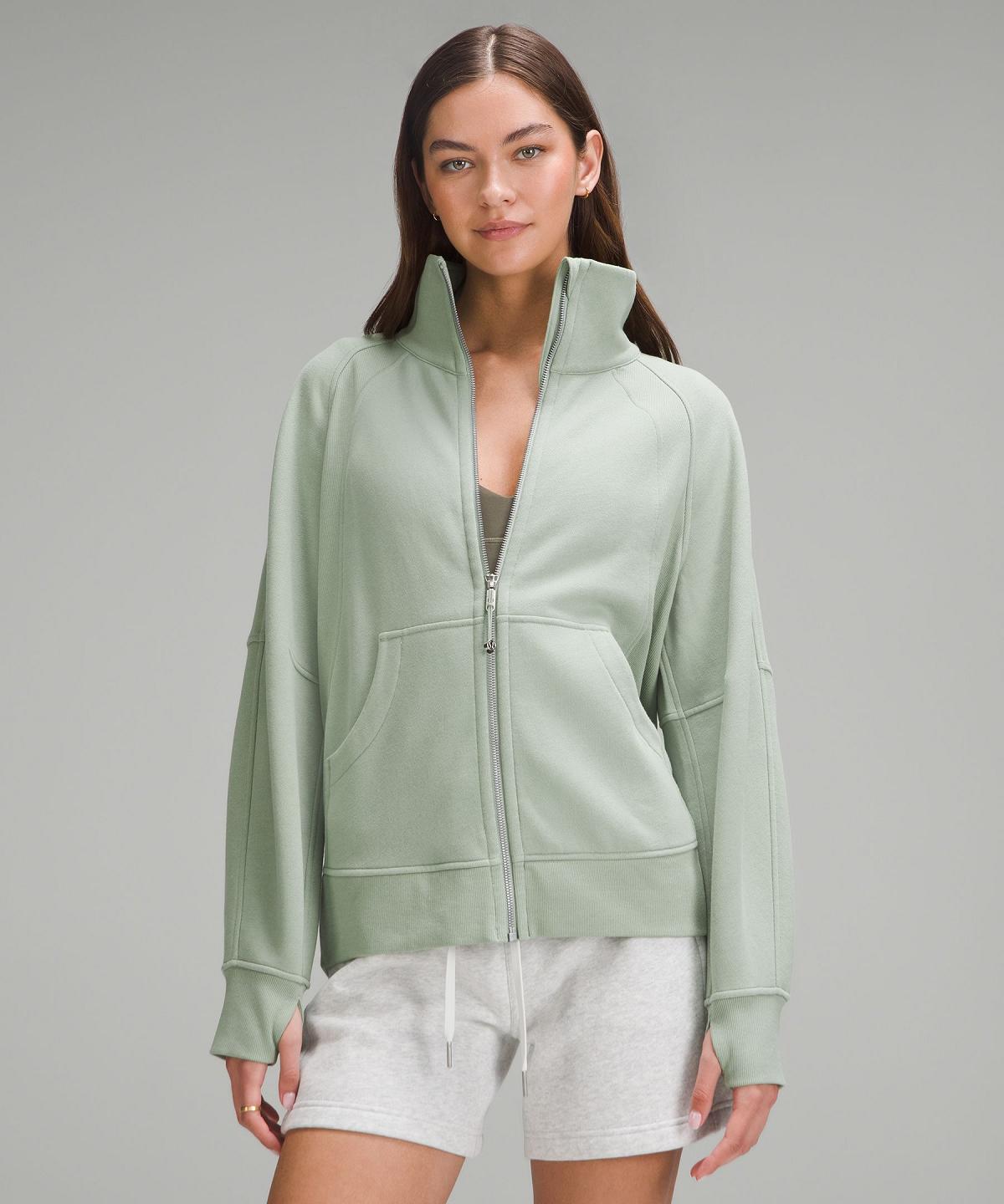 Sweats À Capuche Et Sweatshirts Lululemon Scuba Oversized Funnel-Neck Full Zip Femme Vert | FR_LuLu33166