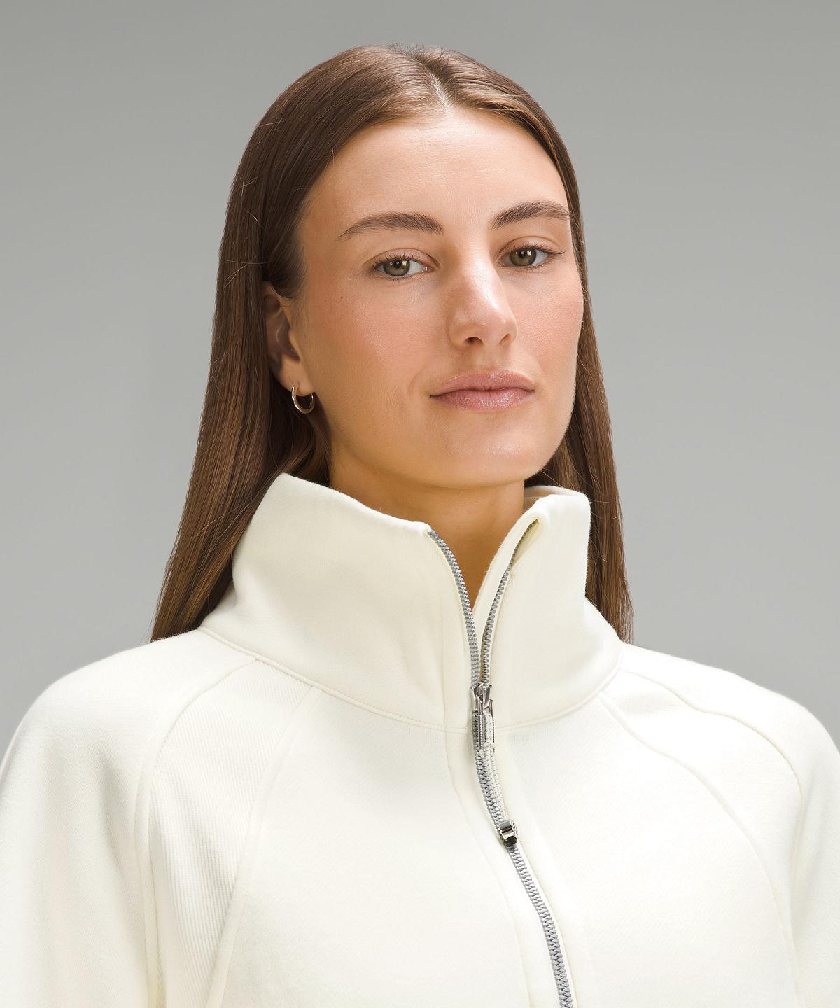 Sweats À Capuche Et Sweatshirts Lululemon Scuba Oversized Funnel-Neck Half Zip Femme Beige | FR_LuLu48748