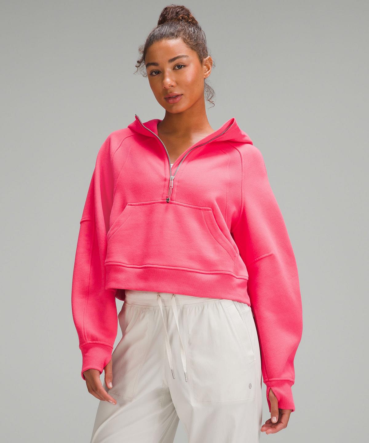 Sweats À Capuche Et Sweatshirts Lululemon Scuba Oversized Half-Zip Femme Rose | FR_LuLu84948