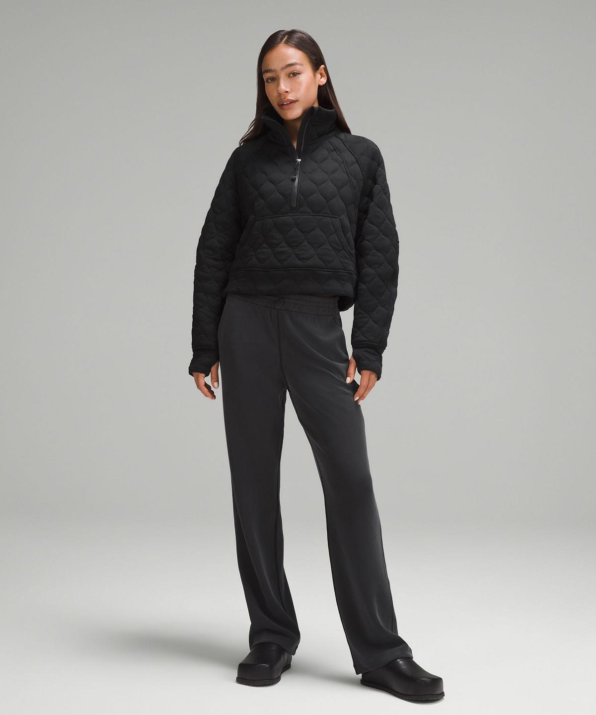 Sweats À Capuche Et Sweatshirts Lululemon Scuba Oversized Quilted Half Zip Femme Noir | FR_LuLu61133