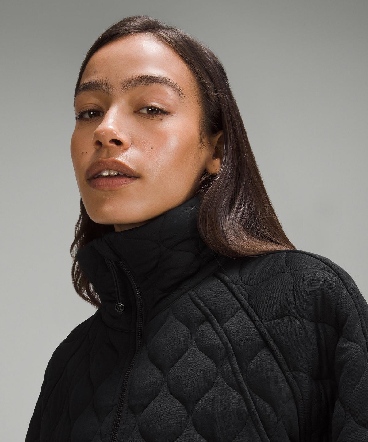 Sweats À Capuche Et Sweatshirts Lululemon Scuba Oversized Quilted Half Zip Femme Noir | FR_LuLu61133