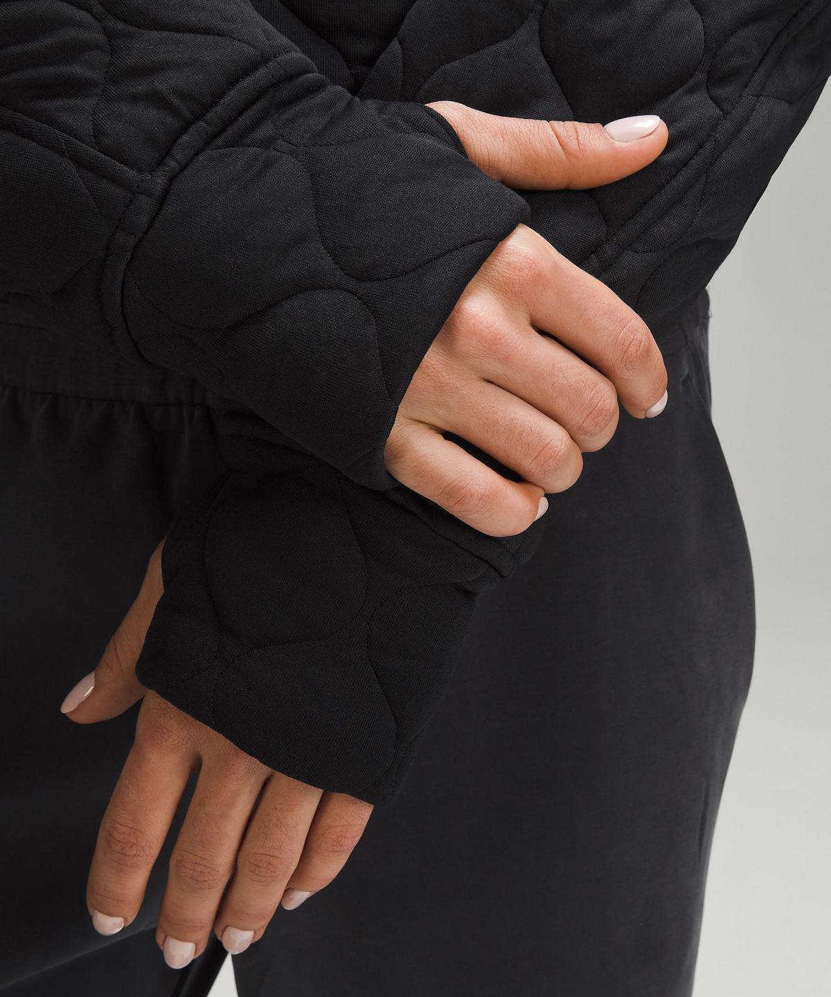 Sweats À Capuche Et Sweatshirts Lululemon Scuba Oversized Quilted Half Zip Femme Noir | FR_LuLu61133