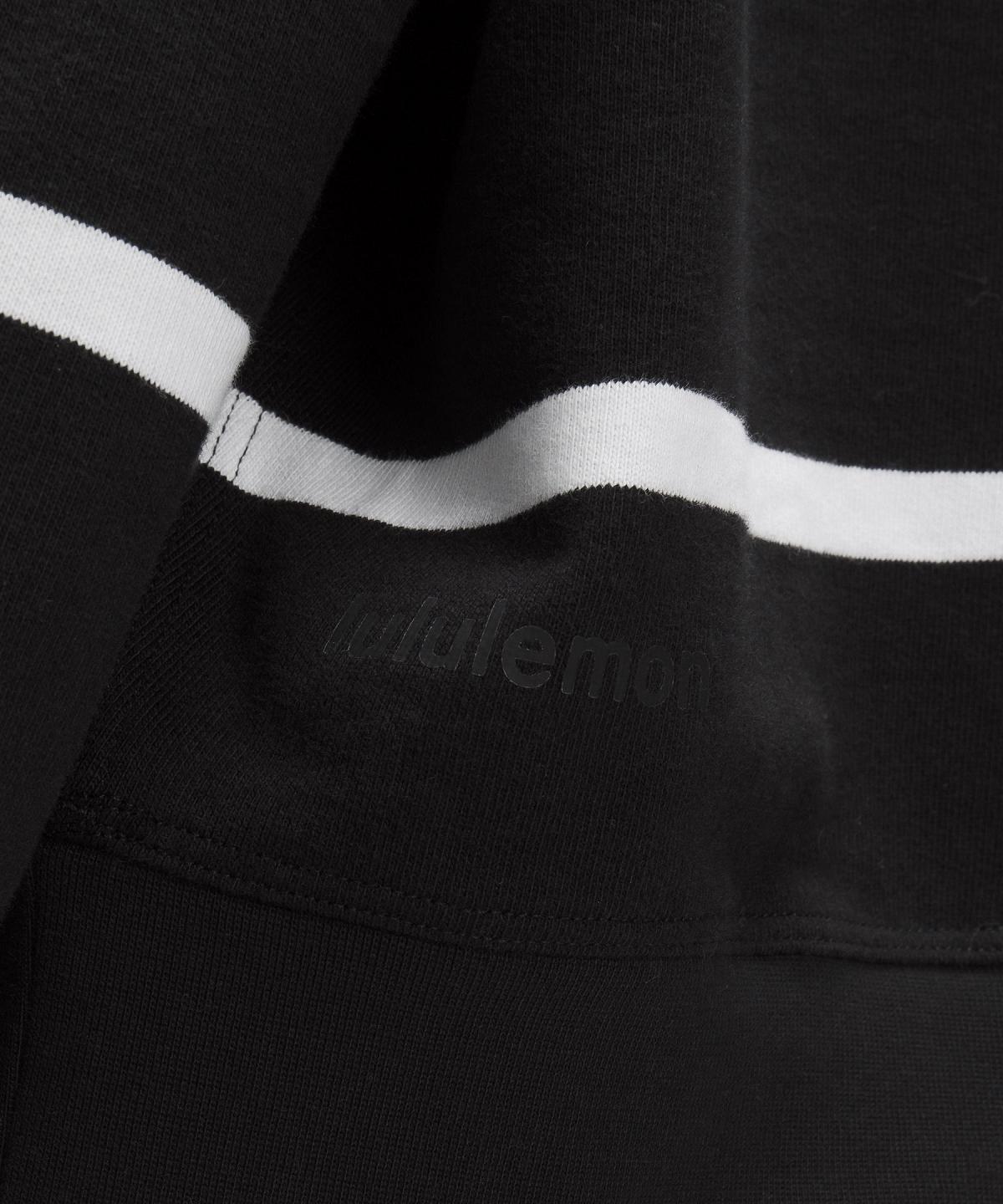 Sweats À Capuche Et Sweatshirts Lululemon Perfectly Oversized Cropped Crew Femme Stripes Noir Blanche | FR_LuLu26032