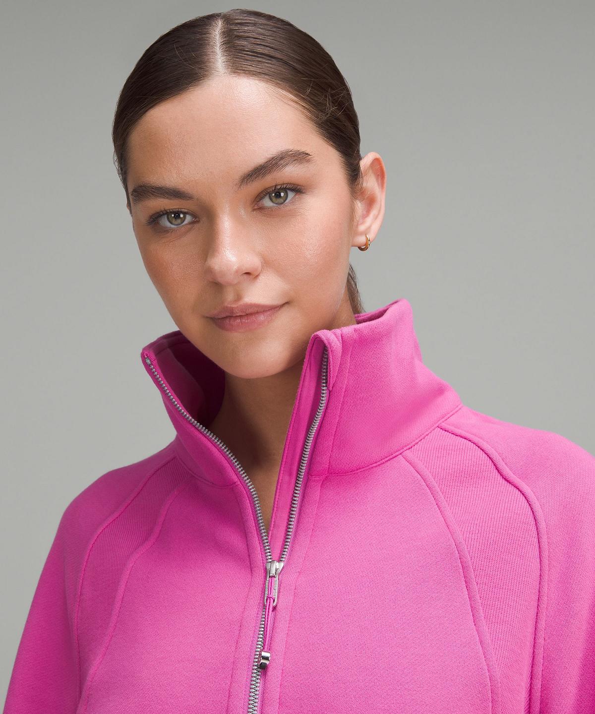 Sweats À Capuche Et Sweatshirts Lululemon Scuba Oversized Funnel-Neck Half Zip Femme Rose | FR_LuLu71113