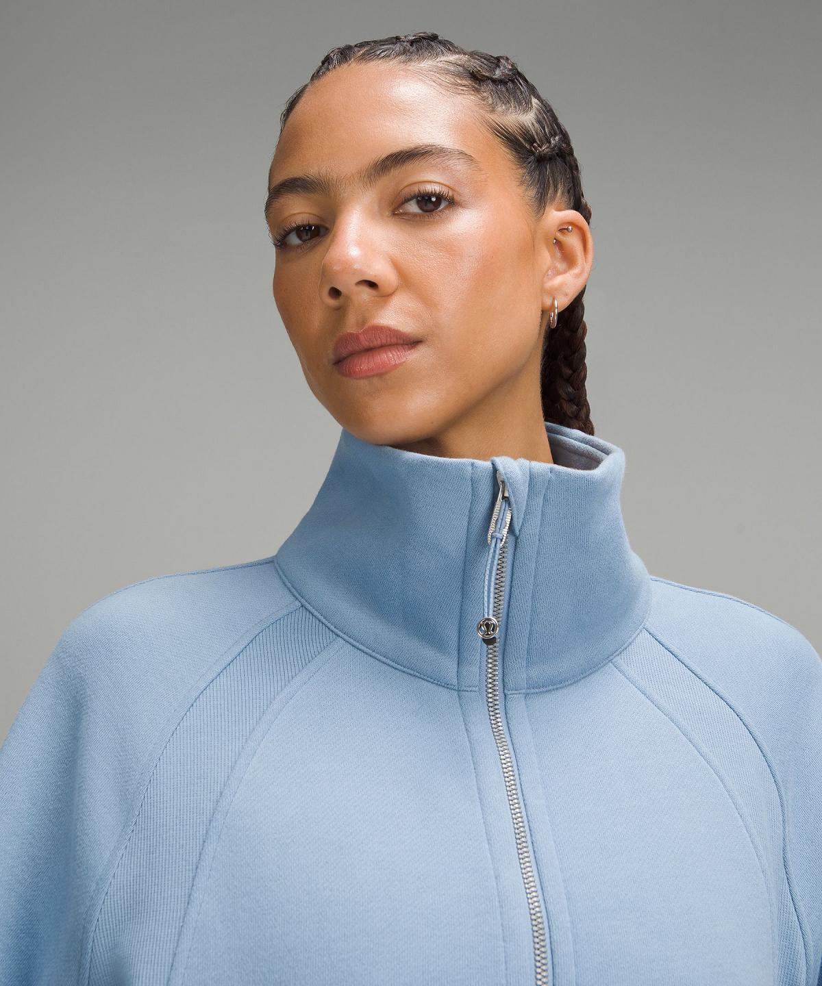 Sweats À Capuche Et Sweatshirts Lululemon Scuba Oversized Funnel-Neck Half Zip Femme Bleu | FR_LuLu29885