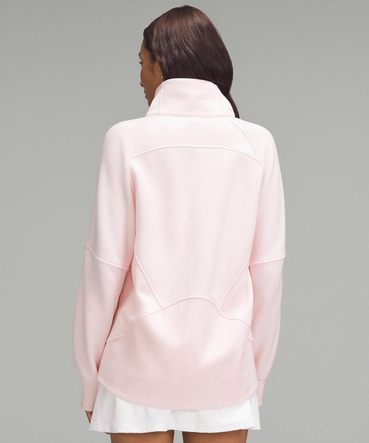 Sweats À Capuche Et Sweatshirts Lululemon Scuba Oversized Funnel-Neck Full-Zip Femme Rose | FR_LuLu72106