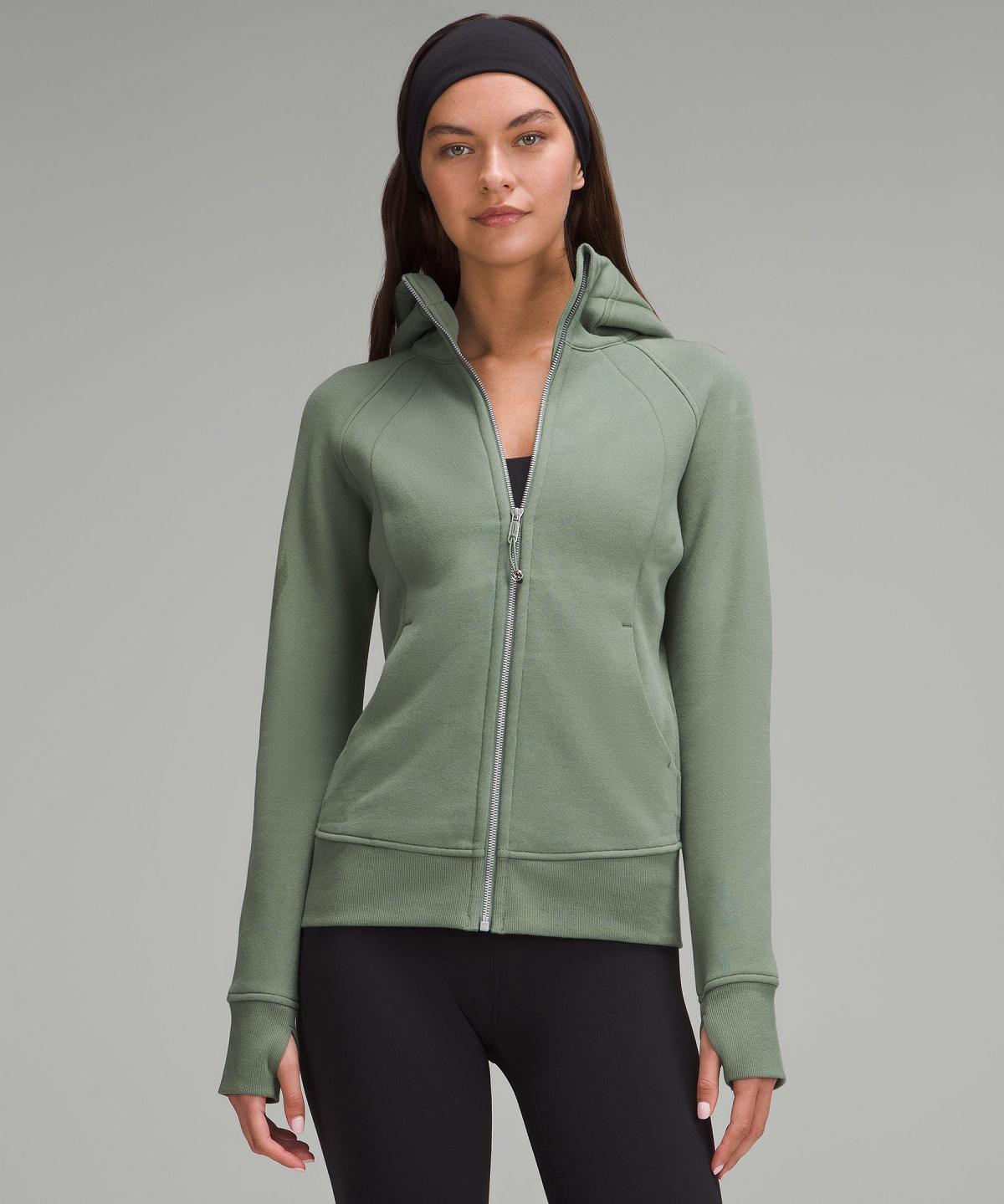 Sweats À Capuche Et Sweatshirts Lululemon Scuba Full-Zip Femme Vert | FR_LuLu94103