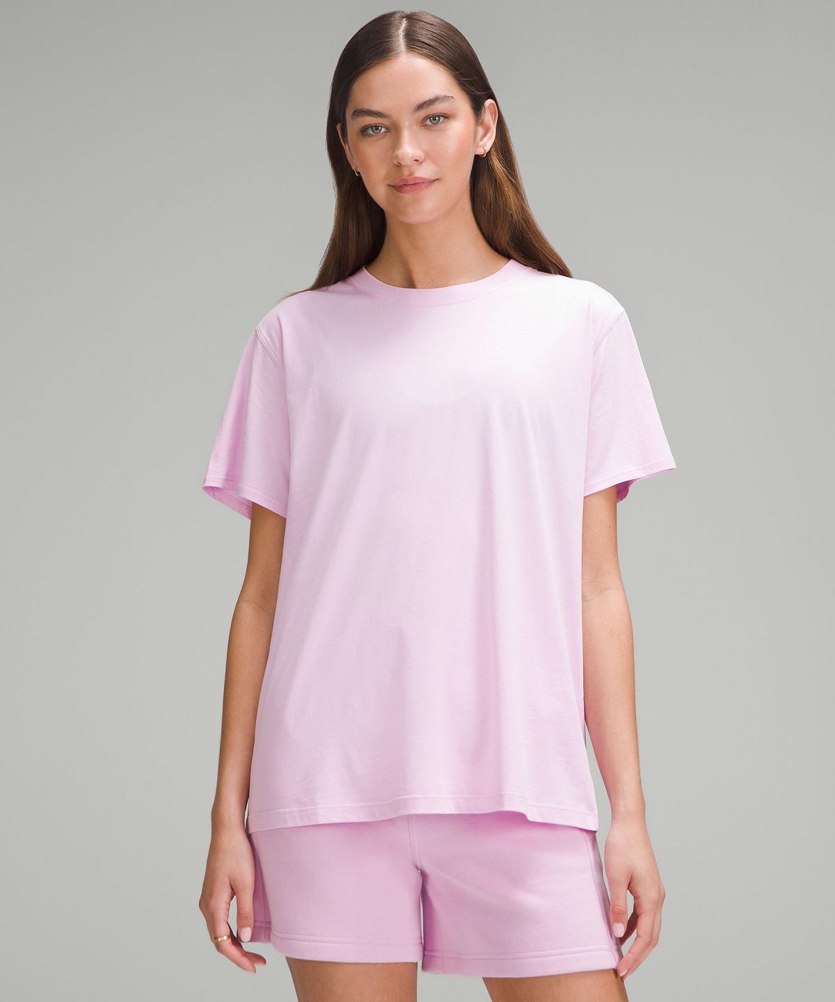 T Shirts Lululemon All Yours Cotton Femme Rose | FR_LuLu97889