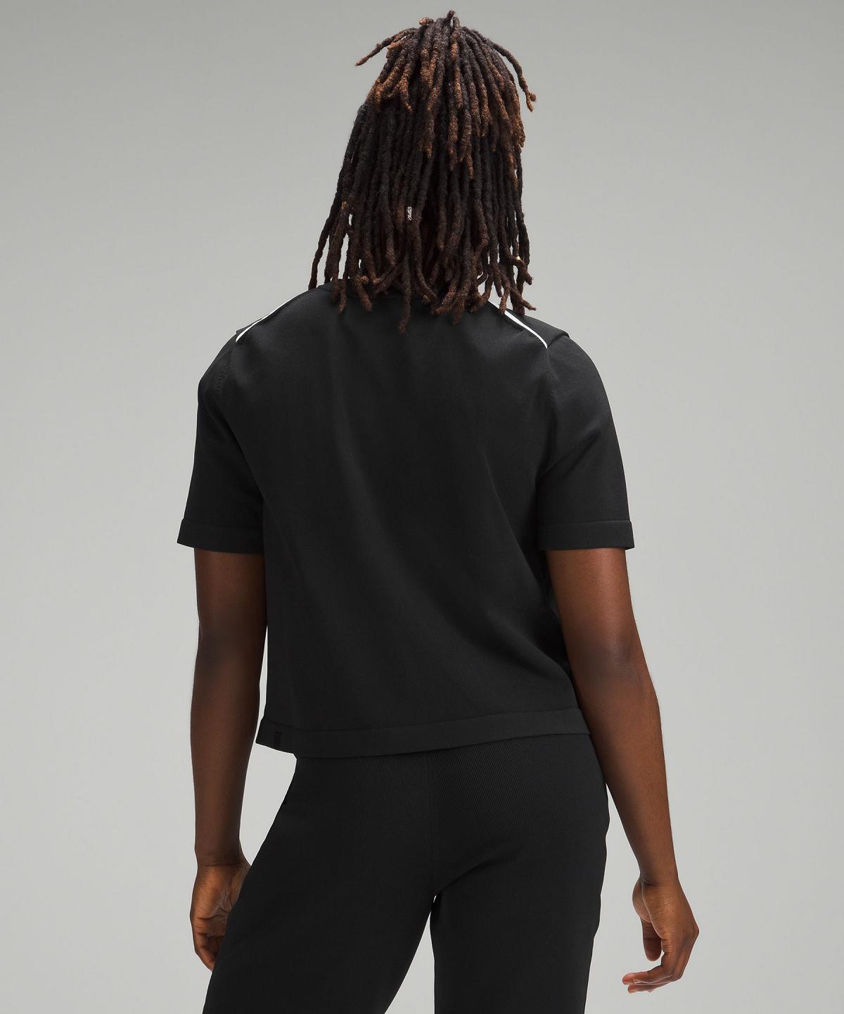 T Shirts Lululemon Boxy Knit Femme Noir | FR_LuLu93103