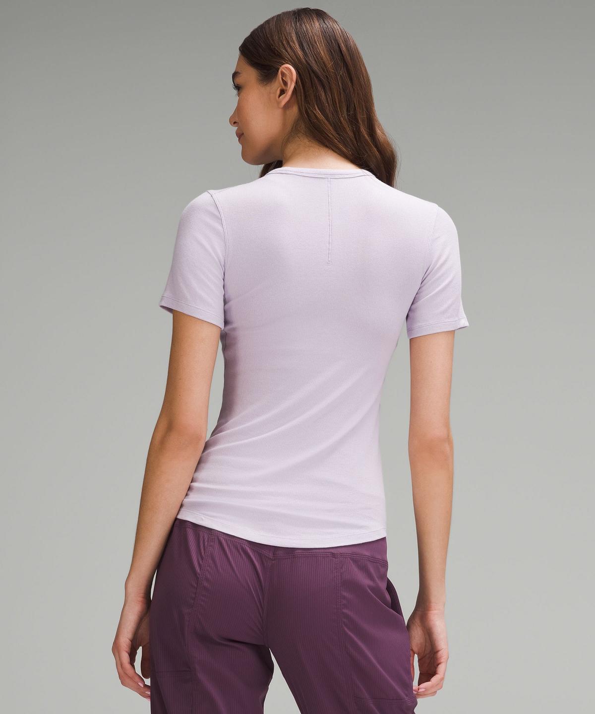 T Shirts Lululemon Hold Tight Short-Sleeve Femme Violette | FR_LuLu67313