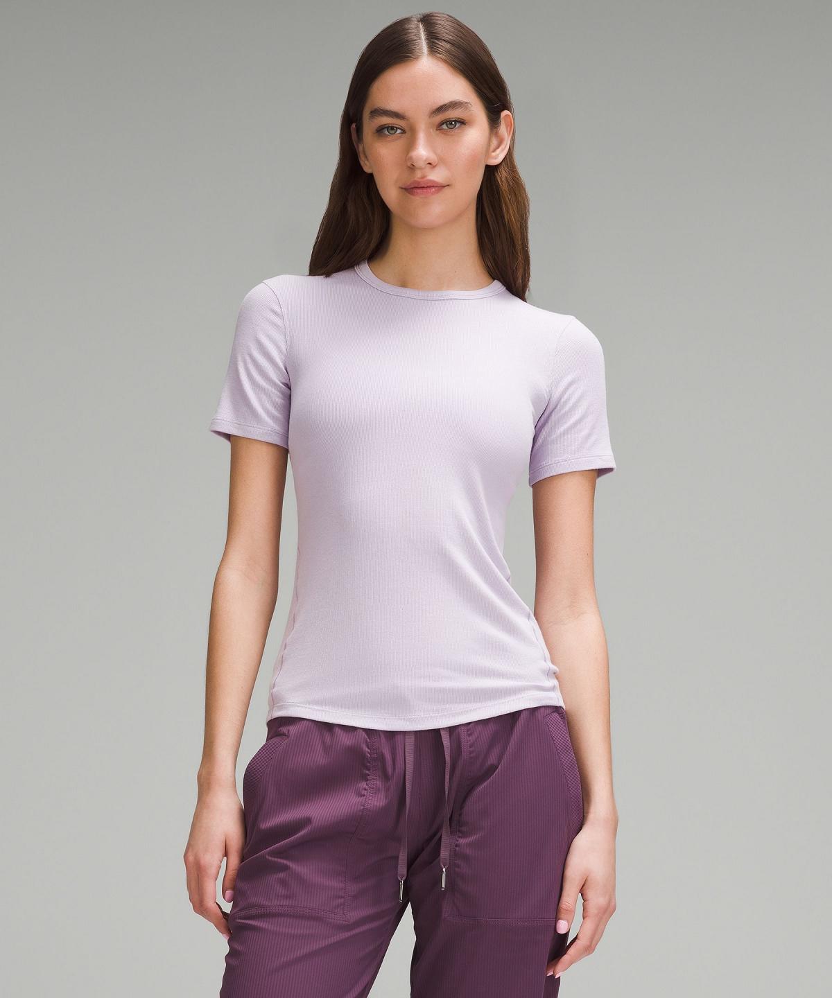 T Shirts Lululemon Hold Tight Short-Sleeve Femme Violette | FR_LuLu67313