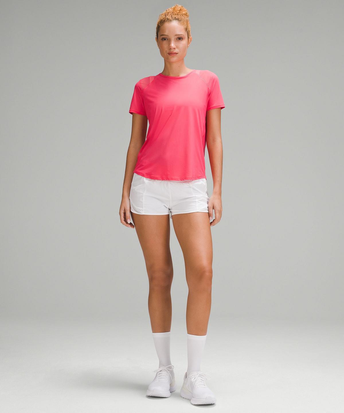 T Shirts Lululemon Sculpt Short-Sleeve Femme Rose | FR_LuLu62455