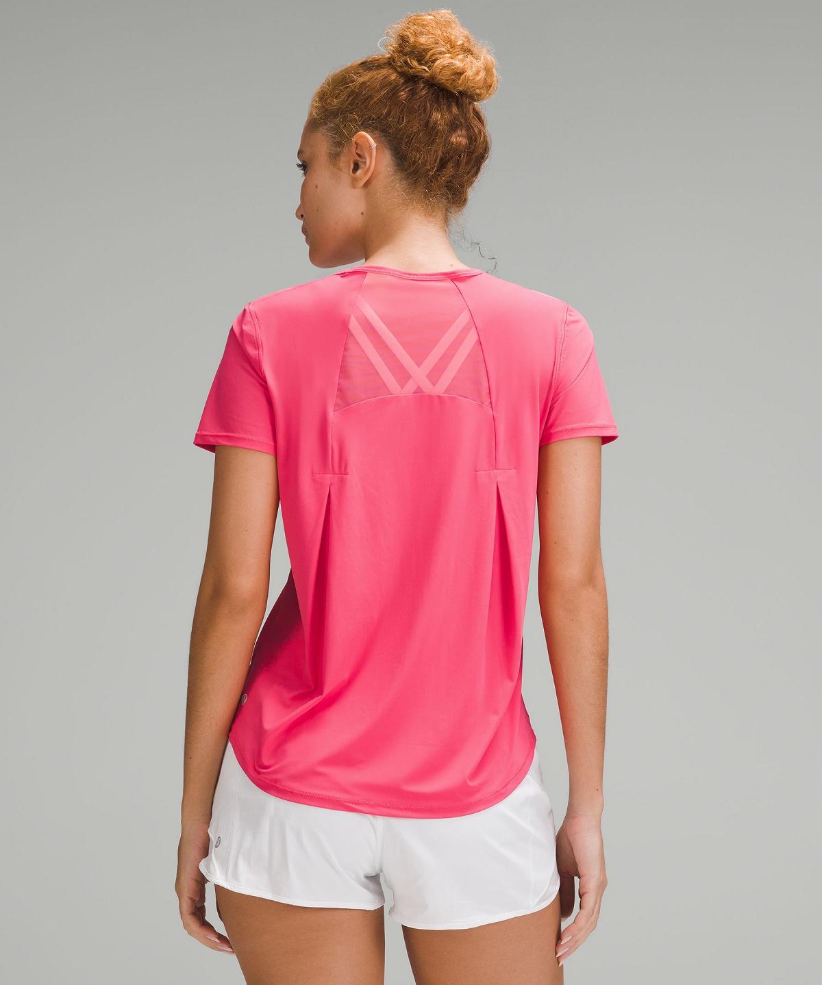 T Shirts Lululemon Sculpt Short-Sleeve Femme Rose | FR_LuLu62455