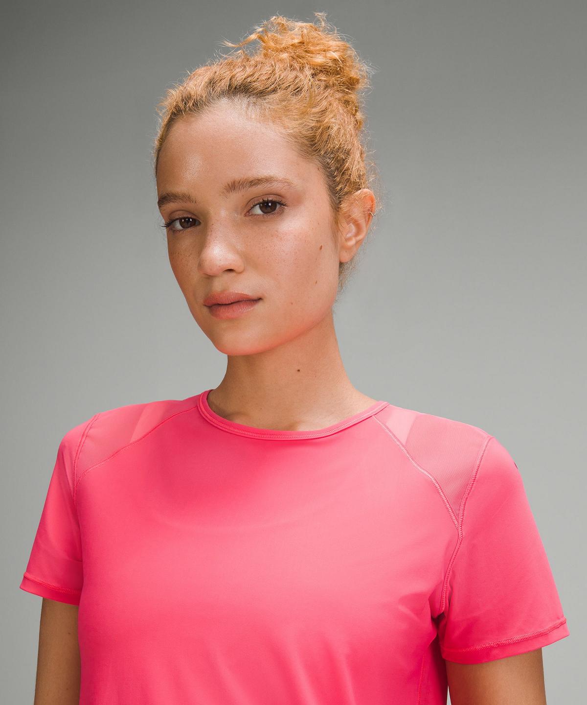 T Shirts Lululemon Sculpt Short-Sleeve Femme Rose | FR_LuLu62455