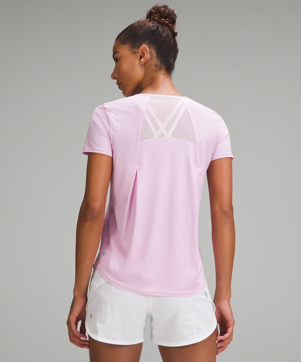 T Shirts Lululemon Sculpt Short-Sleeve Femme Rose | FR_LuLu36002