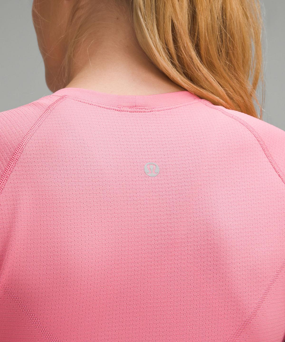 T Shirts Lululemon Swiftly Tech Cropped Short-Sleeve 2.0 Femme Rose | FR_LuLu74819