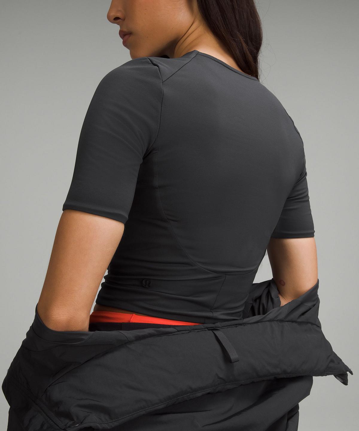 T Shirts Lululemon Tight-Fit Lined Femme Noir | FR_LuLu72555