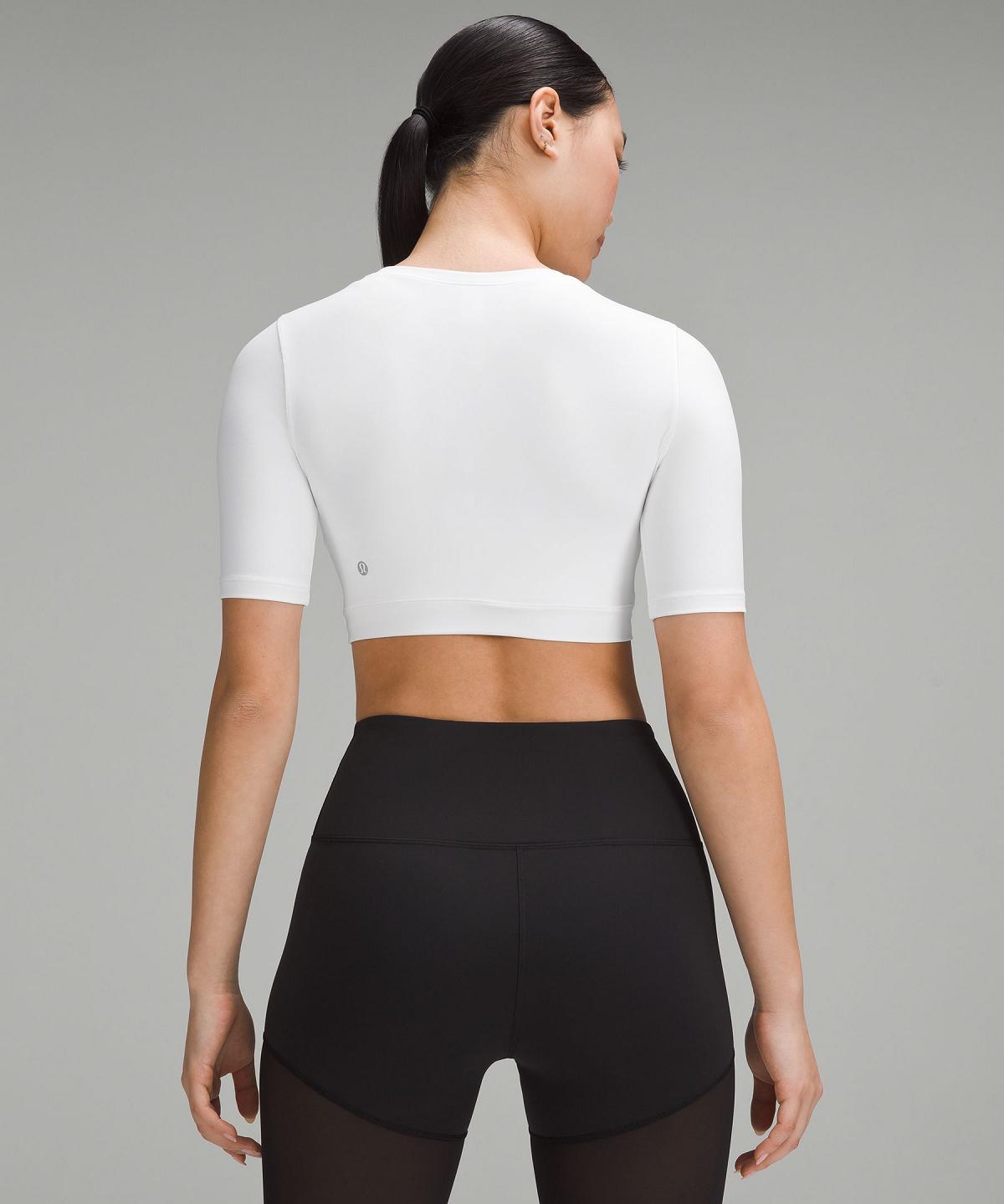 T Shirts Lululemon Wunder Train Super-Cropped Femme Blanche | FR_LuLu80938